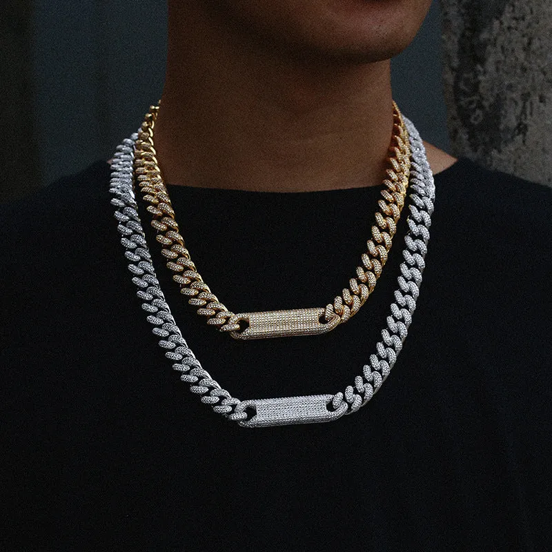 12mm Box Clasp Iced Out Cuban Chain