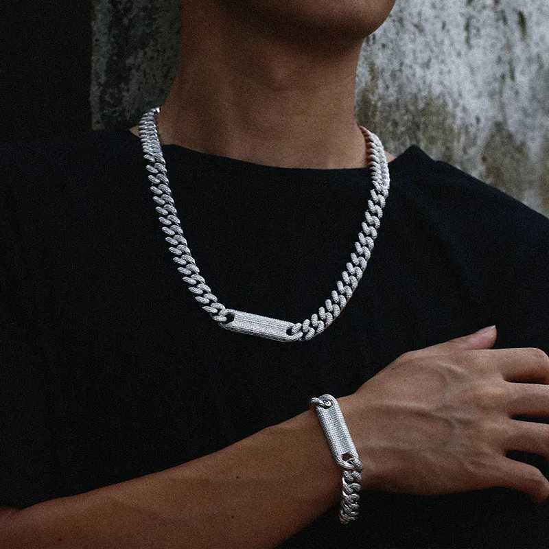 12mm Box Clasp Iced Out Cuban Chain