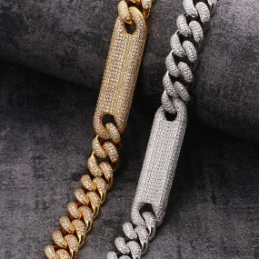 12mm Box Clasp Iced Out Cuban Chain