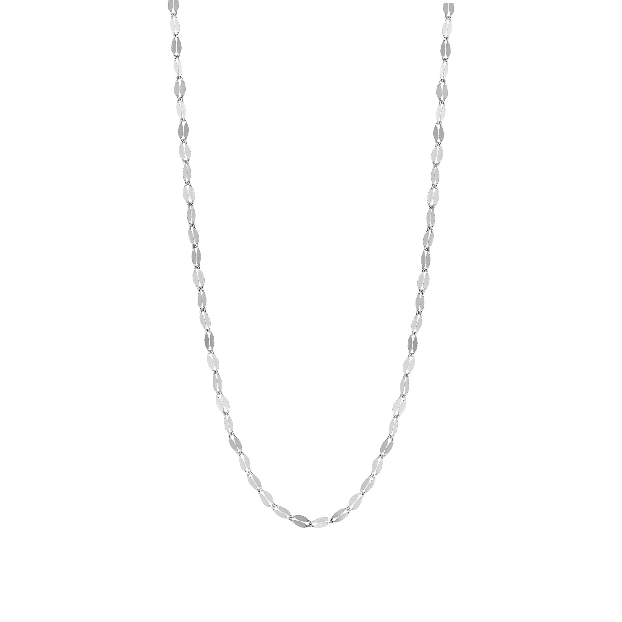 14k Gold Mirror Chain Necklace