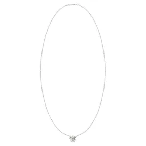 18k Gold Diamond Solitaire Pendant Necklace