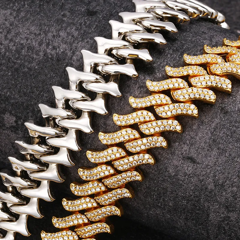 18mm Thorns Iced Out Cuban Chain