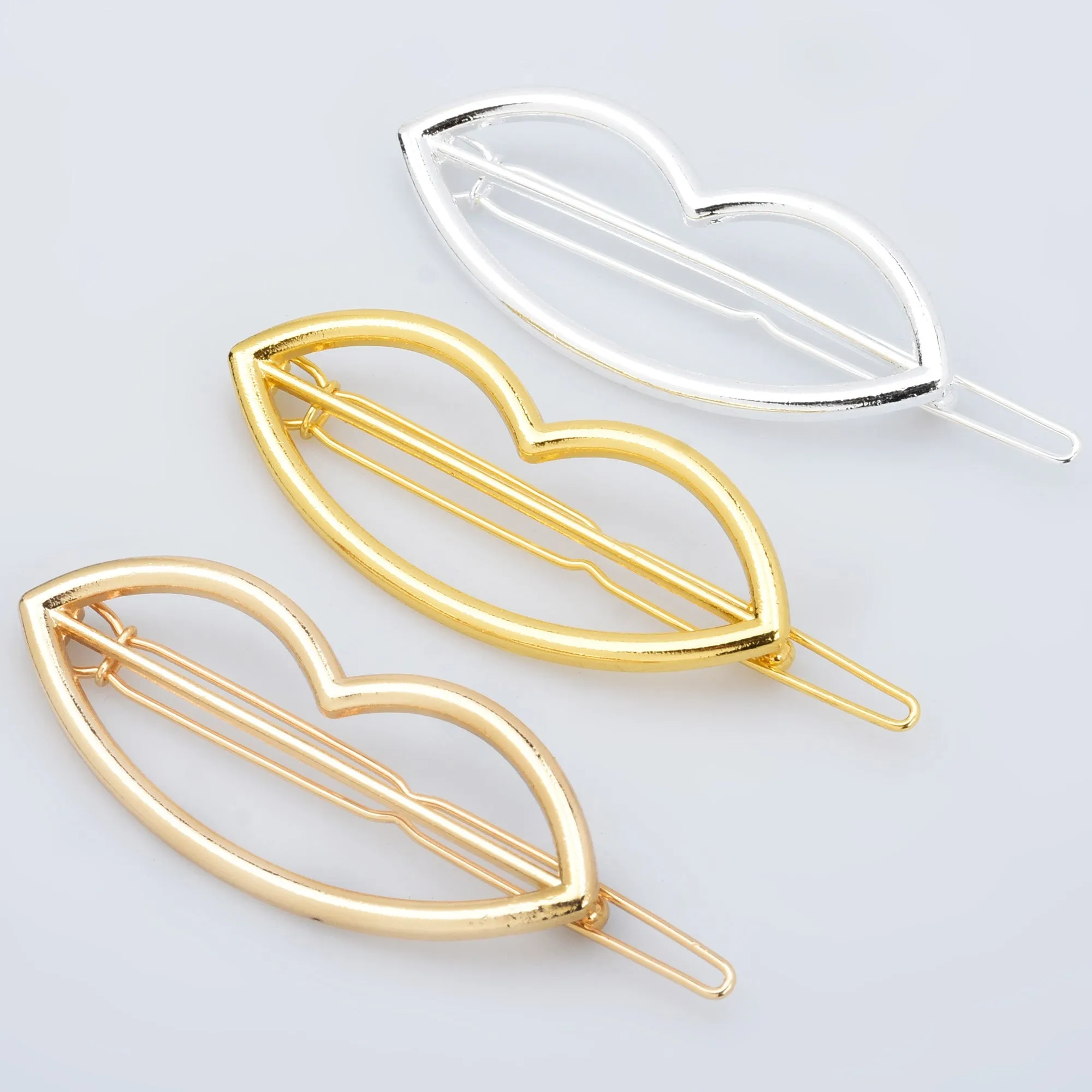 3/4*2 Alloy Lip Hair Clip hair slide clip Minimalist Hair Barrette Geometric Hair Accessory 5pcs 102913