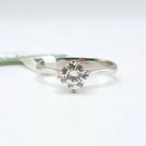 .65ct Solitaire Diamond Engagement Ring 18K White Gold