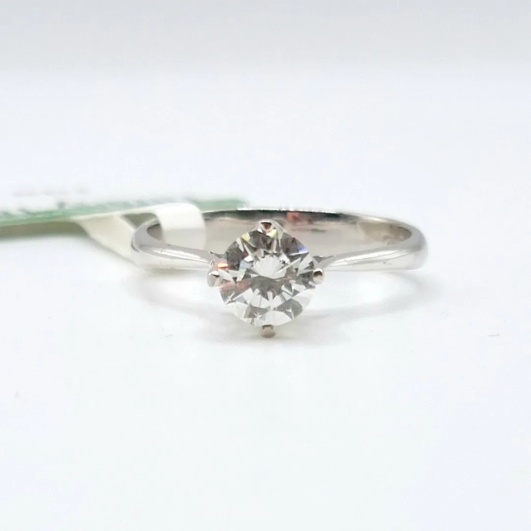 .65ct Solitaire Diamond Engagement Ring 18K White Gold