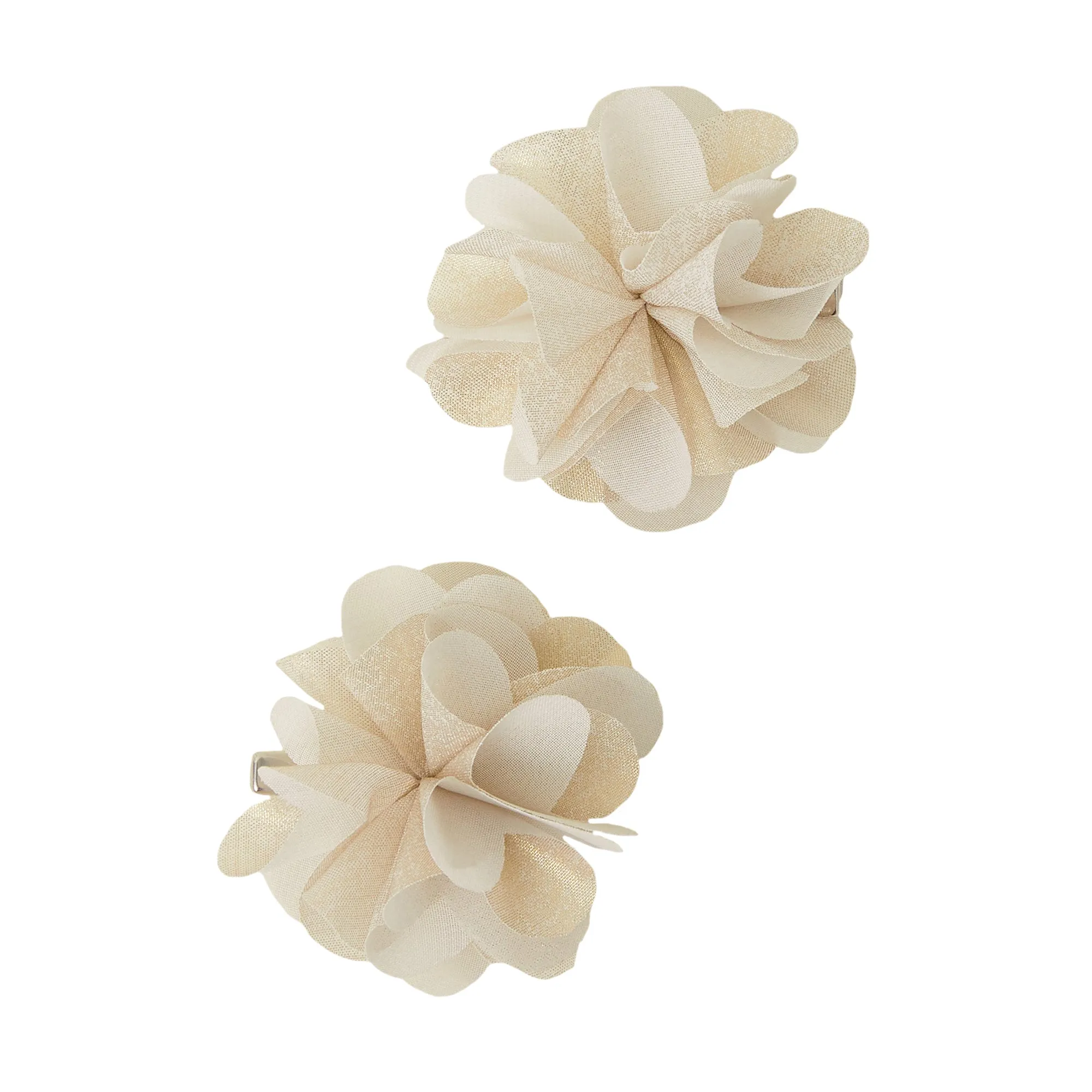 Accessorize London Girl's Gold Sparkle Hair Clips 2-Pack