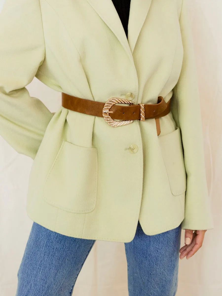 Amelie Twist Buckle Detail Belt Tan