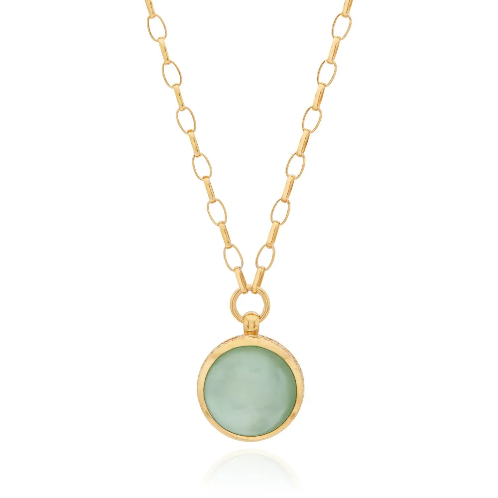 Anna Beck Medium Green Quartz Pendant