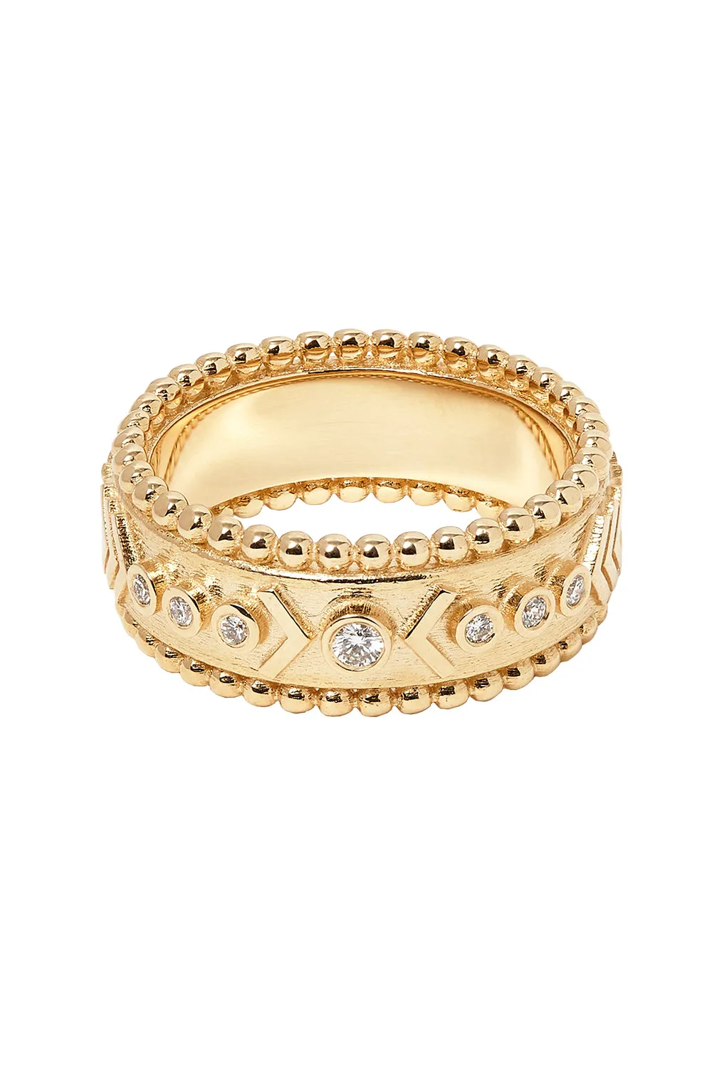 Arrow Rawa Yellow Gold Ring with White Diamond