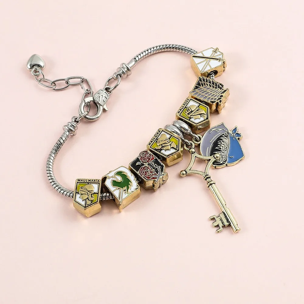 Attack on Titan Charm Bracelet for Women Anime Accessories High Quality