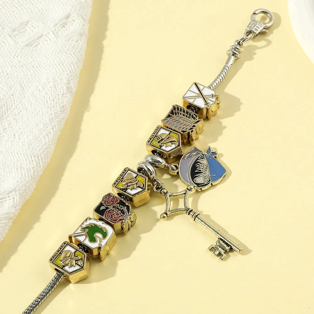 Attack on Titan Charm Bracelet for Women Anime Accessories High Quality