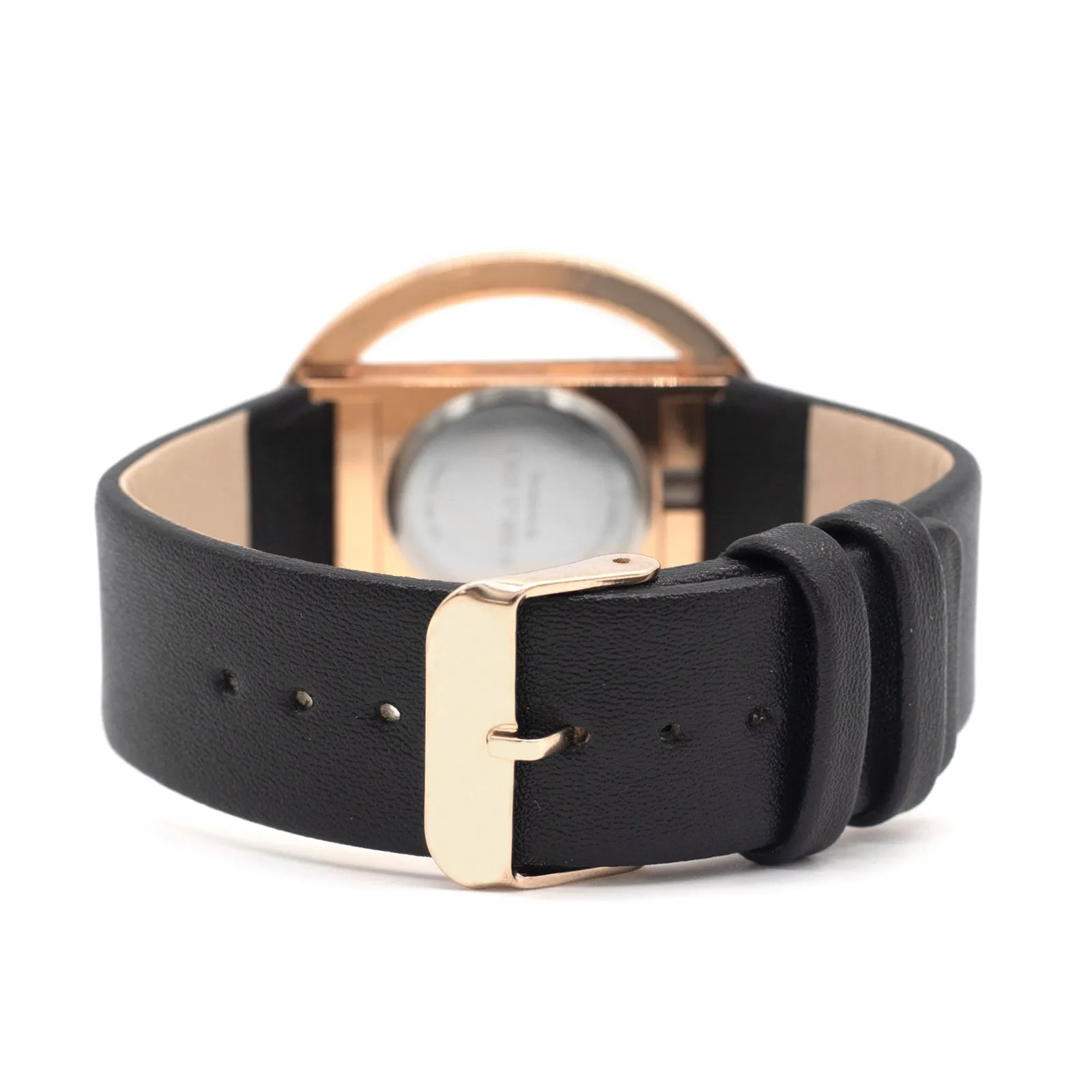 Aurora Rose gold and Black Watch Bracelet Stack