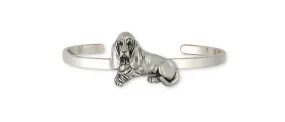 Basset Hound Bracelet Jewelry Sterling Silver Handmade Dog Bracelet BAS4-CB