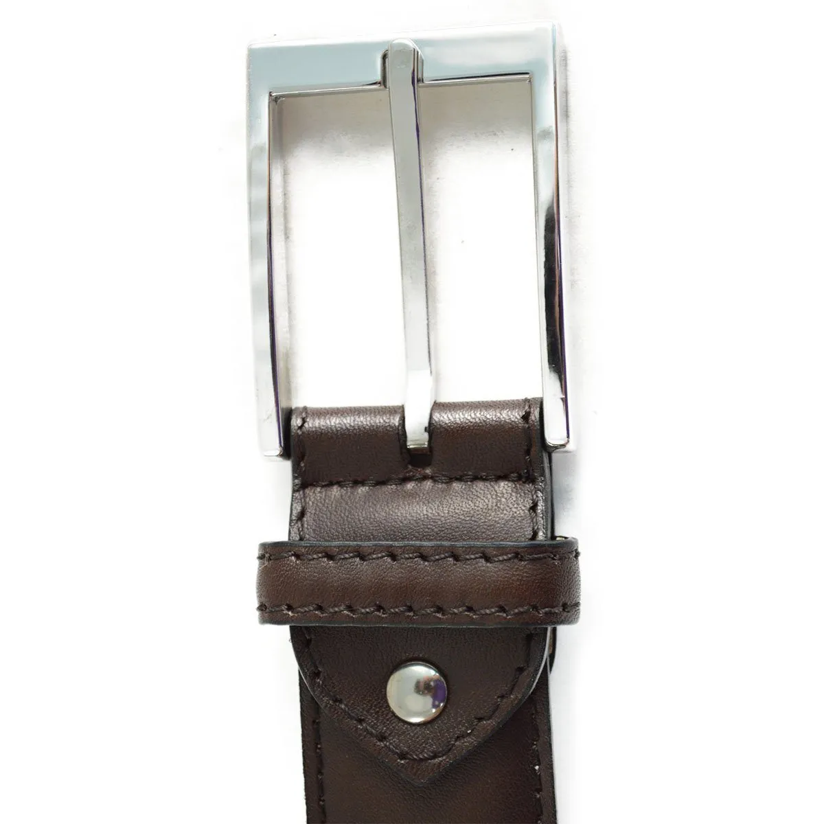 BERWICK 1707 Leather Belt - Moka Vegano