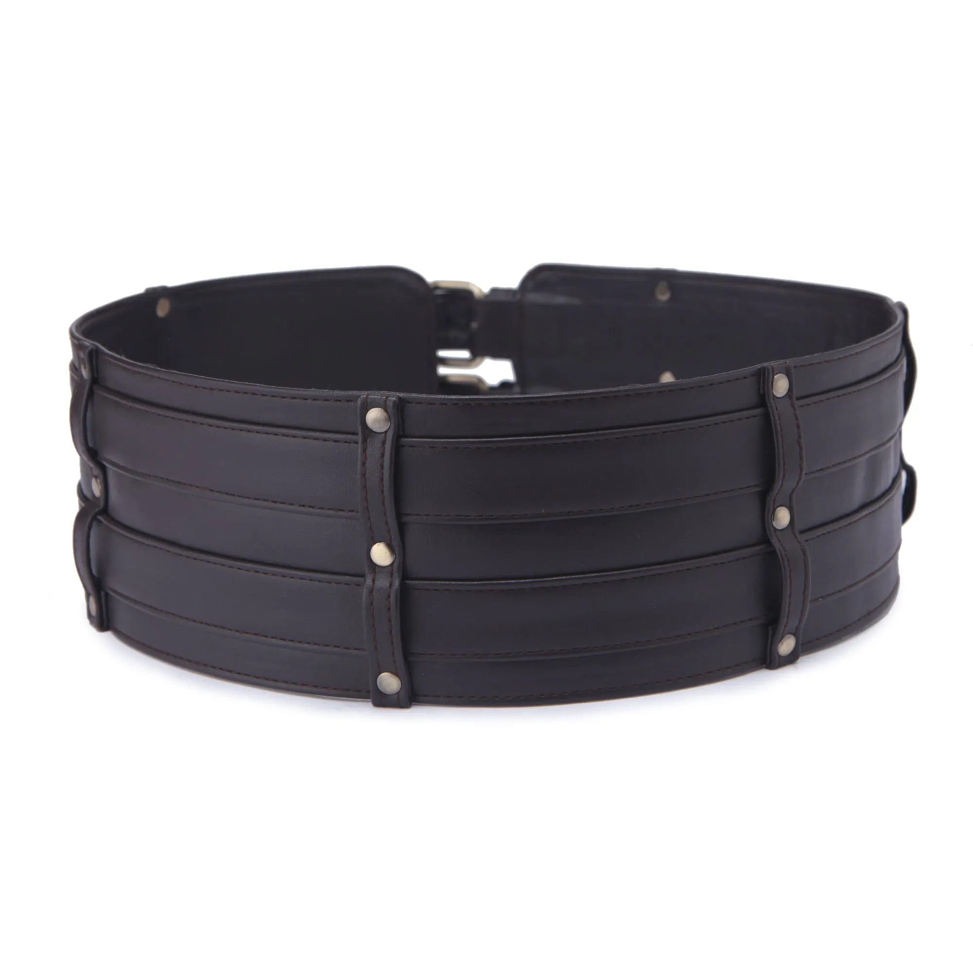 Black Dual buckle waist belt