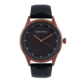 Bosco Black Dial Copper Case Pu Strap Watch