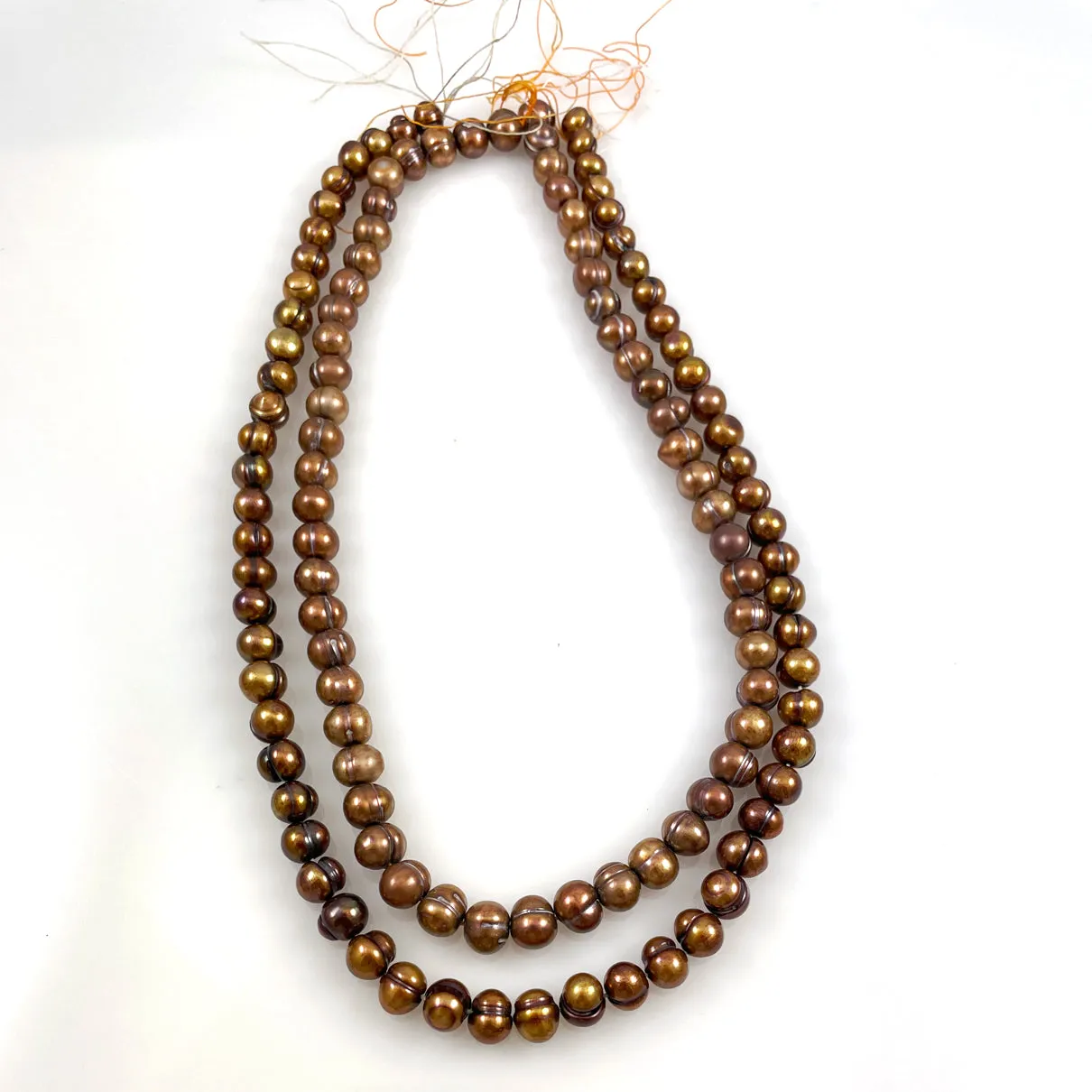 Bronze Freshwater Potato Pearl Beads 8mm