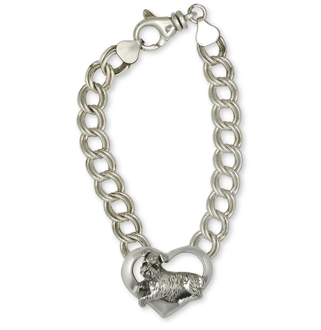 Brussels Griffon Bracelet Jewelry Sterling Silver Handmade Dog Bracelet GR37-BR