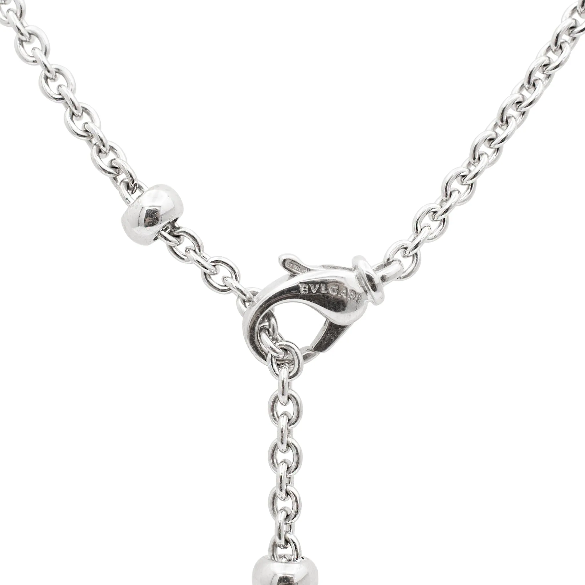 Bvlgari Ladies b.zero1 Necklace 18K White Gold Round Pendant Necklace