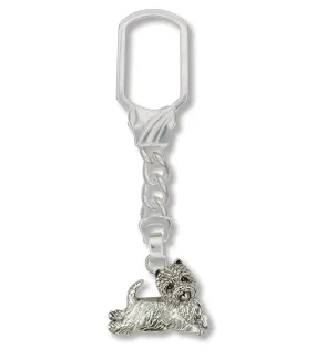 Cairn Terrier Key Ring Jewelry Sterling Silver Handmade Dog Key Ring CNWT22-KR