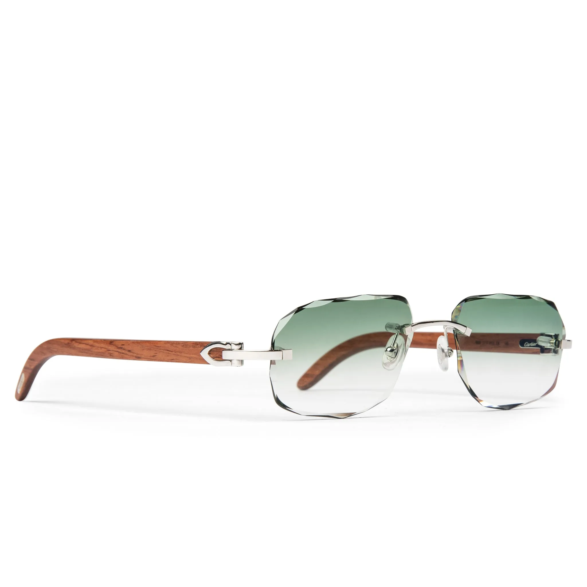 Cartier Eyewear Custom CT0052O-009 C Decor Rimless Sunglasses