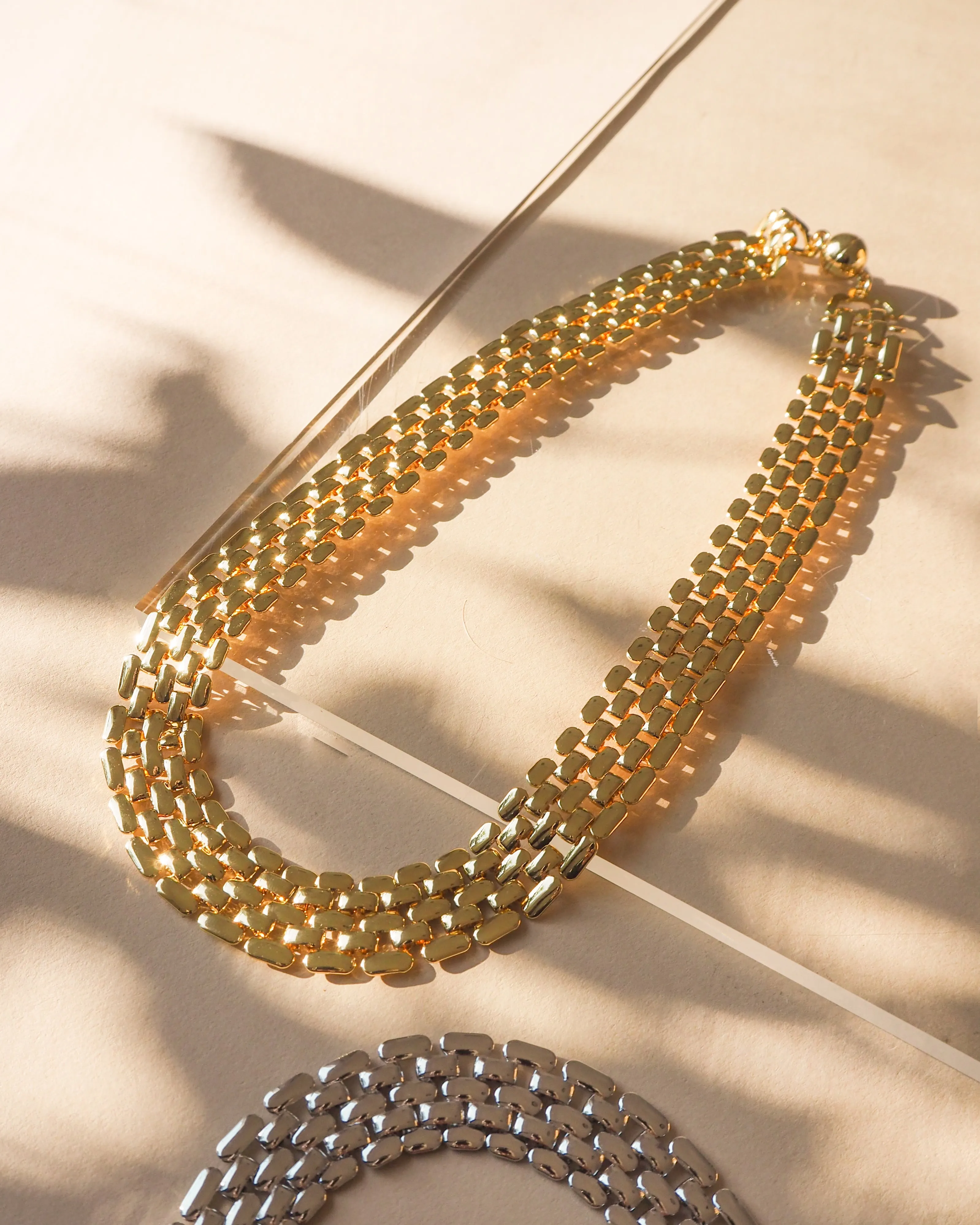 Celine Chain Link Necklace- Gold