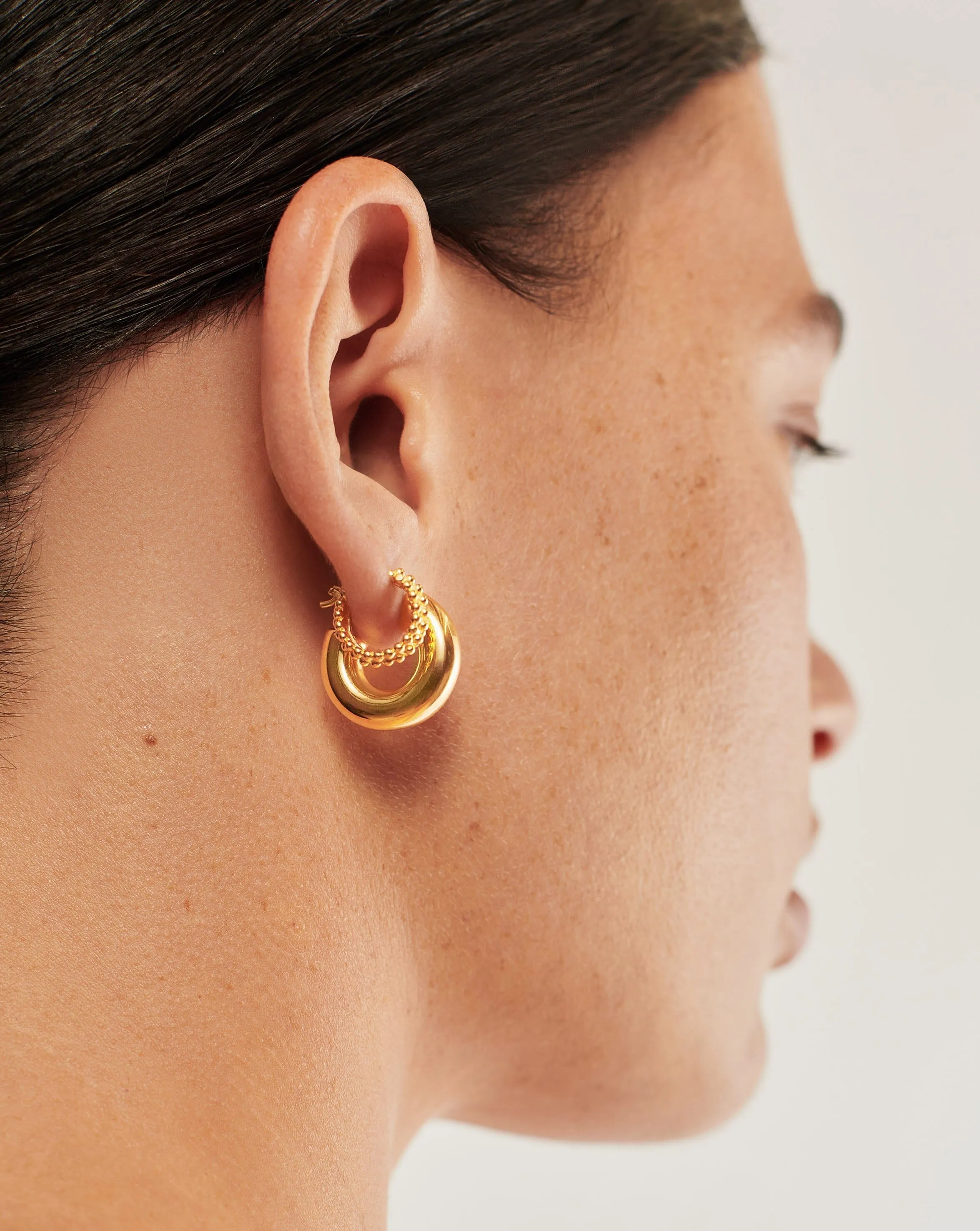 Chubby & Baya Hoop Earring Set | 18ct Gold Plated Vermeil