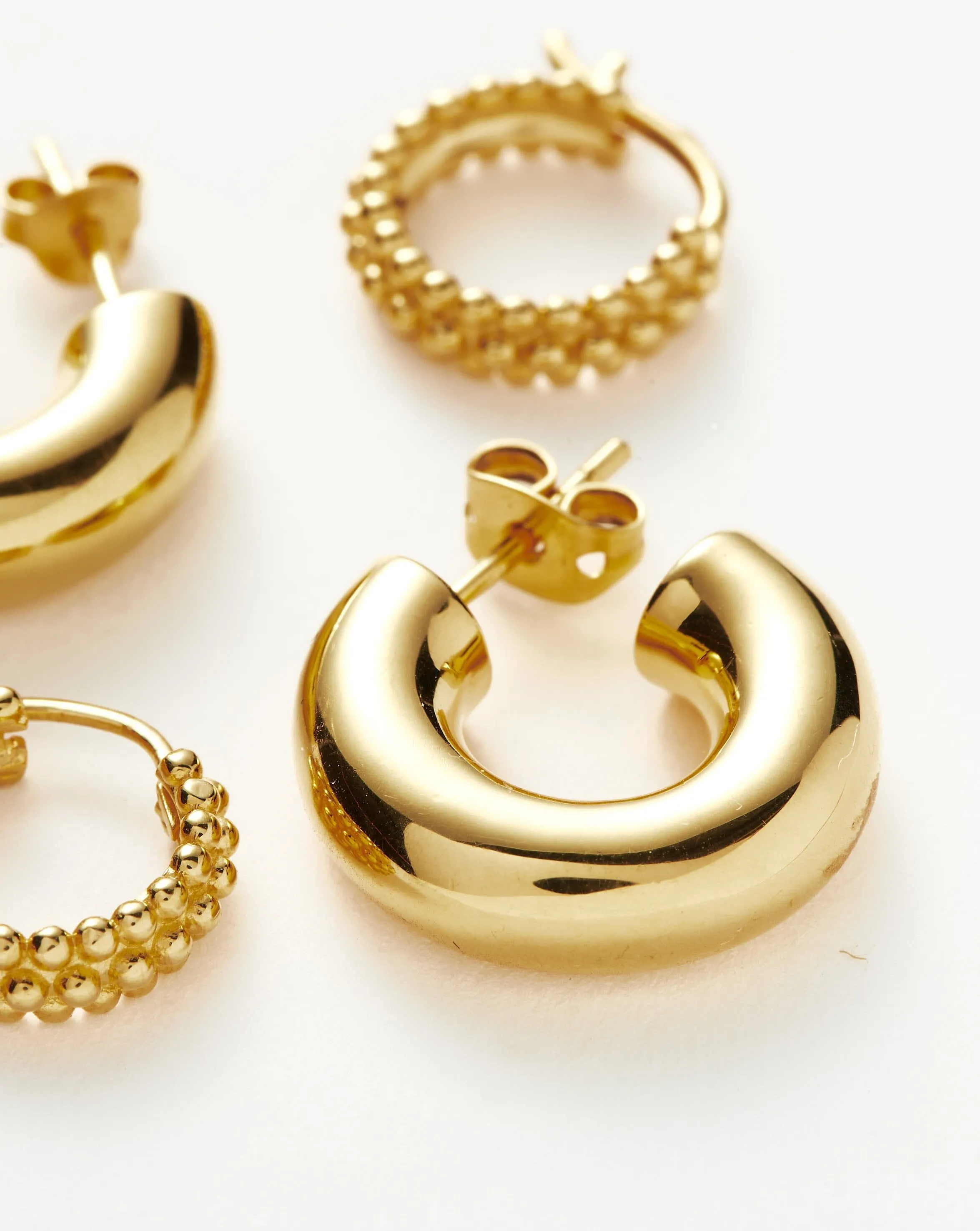 Chubby & Baya Hoop Earring Set | 18ct Gold Plated Vermeil