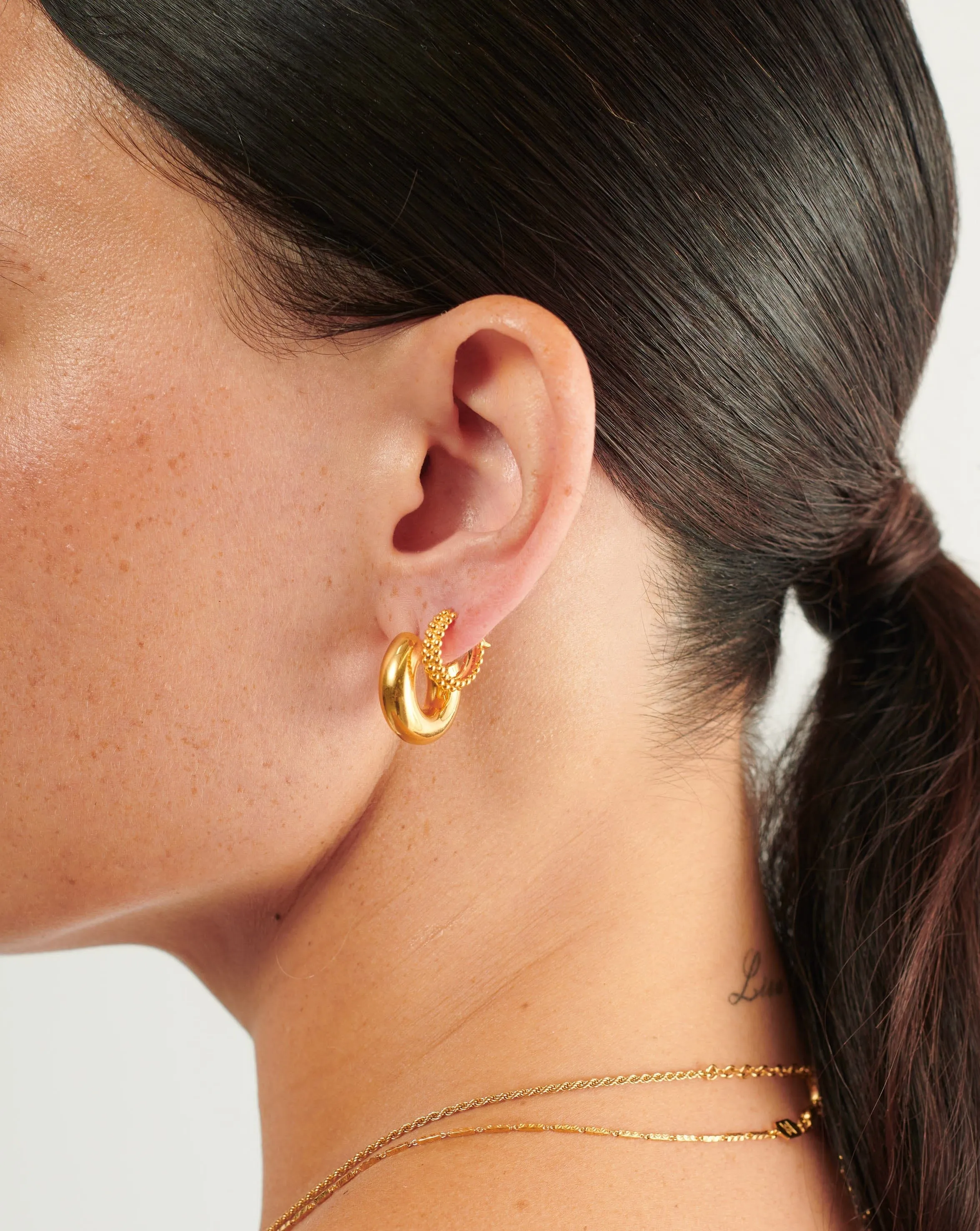 Chubby & Baya Hoop Earring Set | 18ct Gold Plated Vermeil