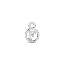 Circle Initial Charm - F | Sterling Silver