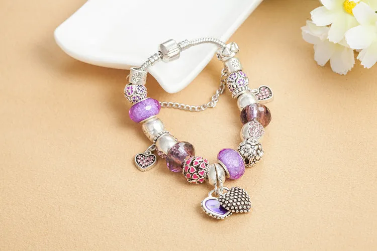 Crystal Enamel Beads Charm Beads Bracelet