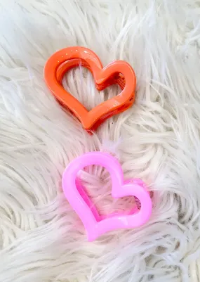 Cute Heart Hair Claw Clip