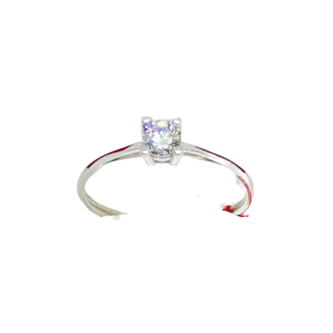 Dainty White Gold Engagement Ring 18K