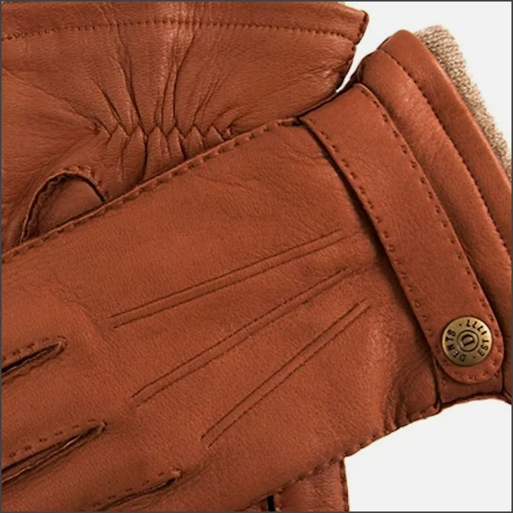 Dents Gloucester Handsewn Cashmere Lined Deerskin Leather Gloves.