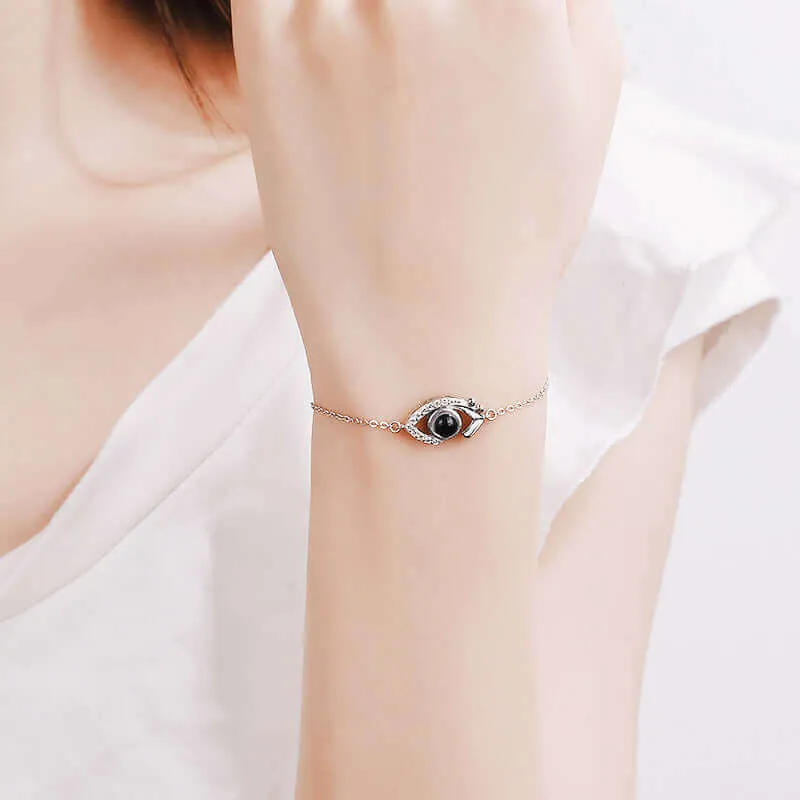 Devil Eye Bracelet with Picture Inside