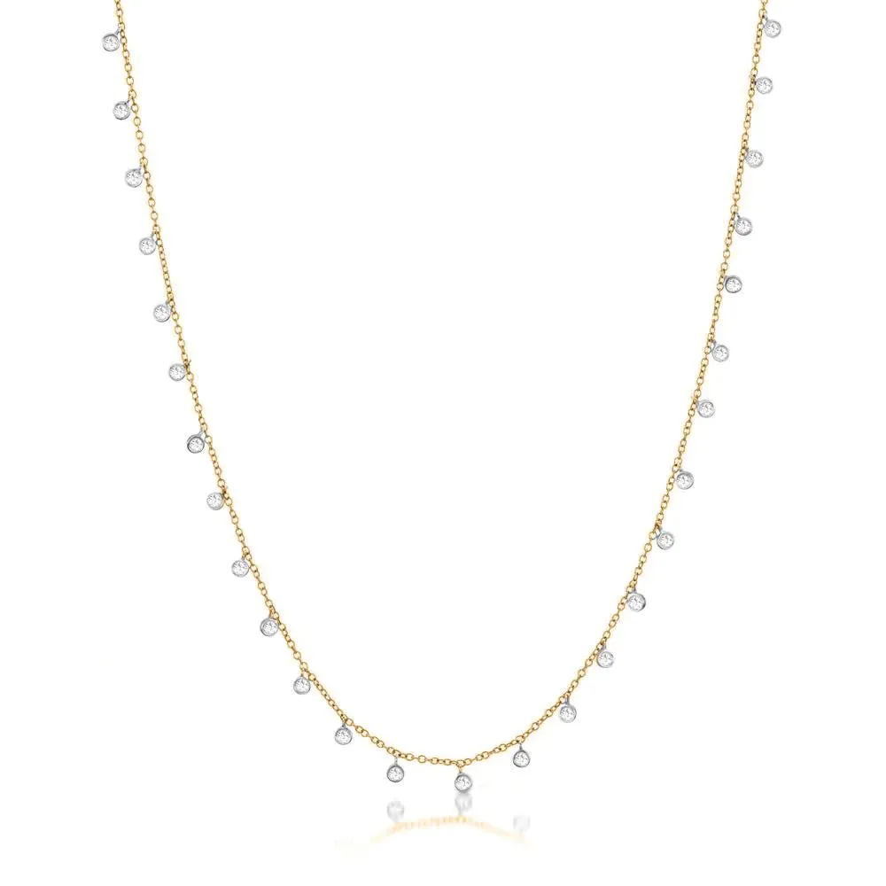 Diamond Charm Drop Necklace