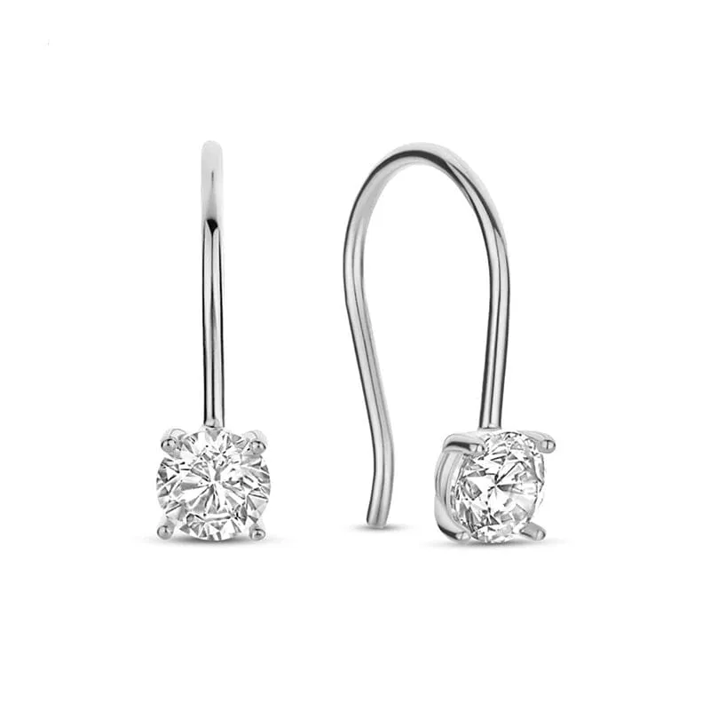 Diamond Ear Hook Stud Earrings