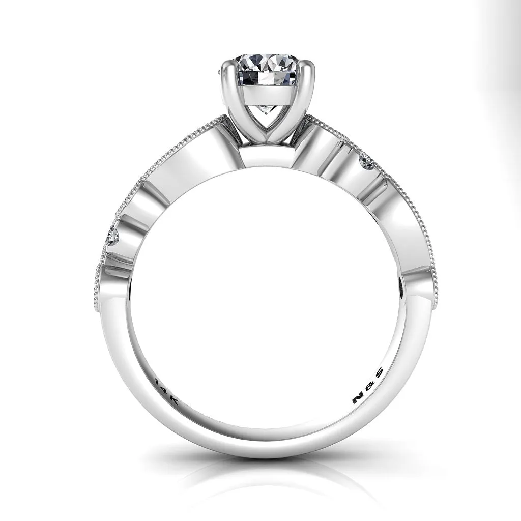 Diamond Engagement Ring 0.66 ct tw 14K White Gold DENG021