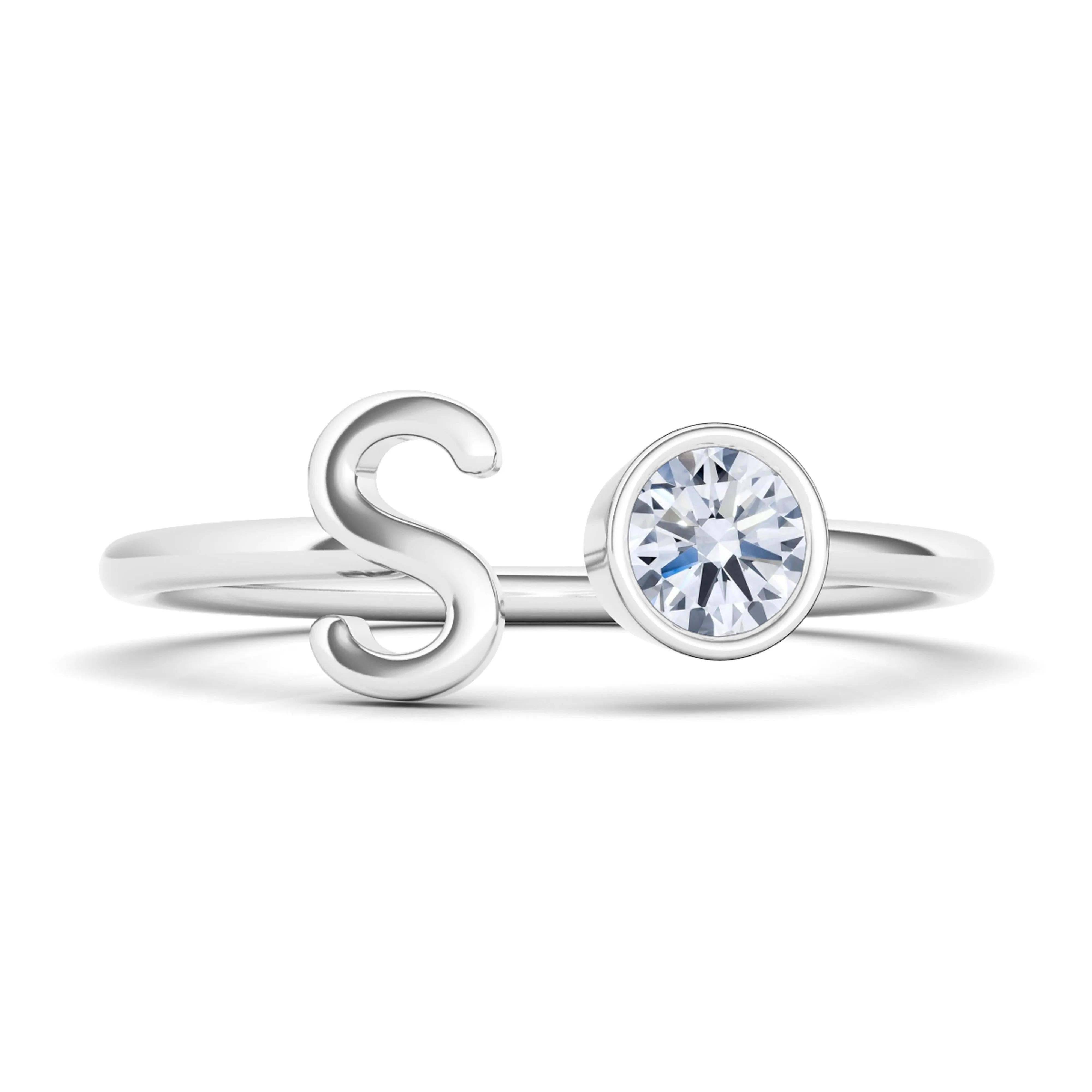 Diamond Letter Rings