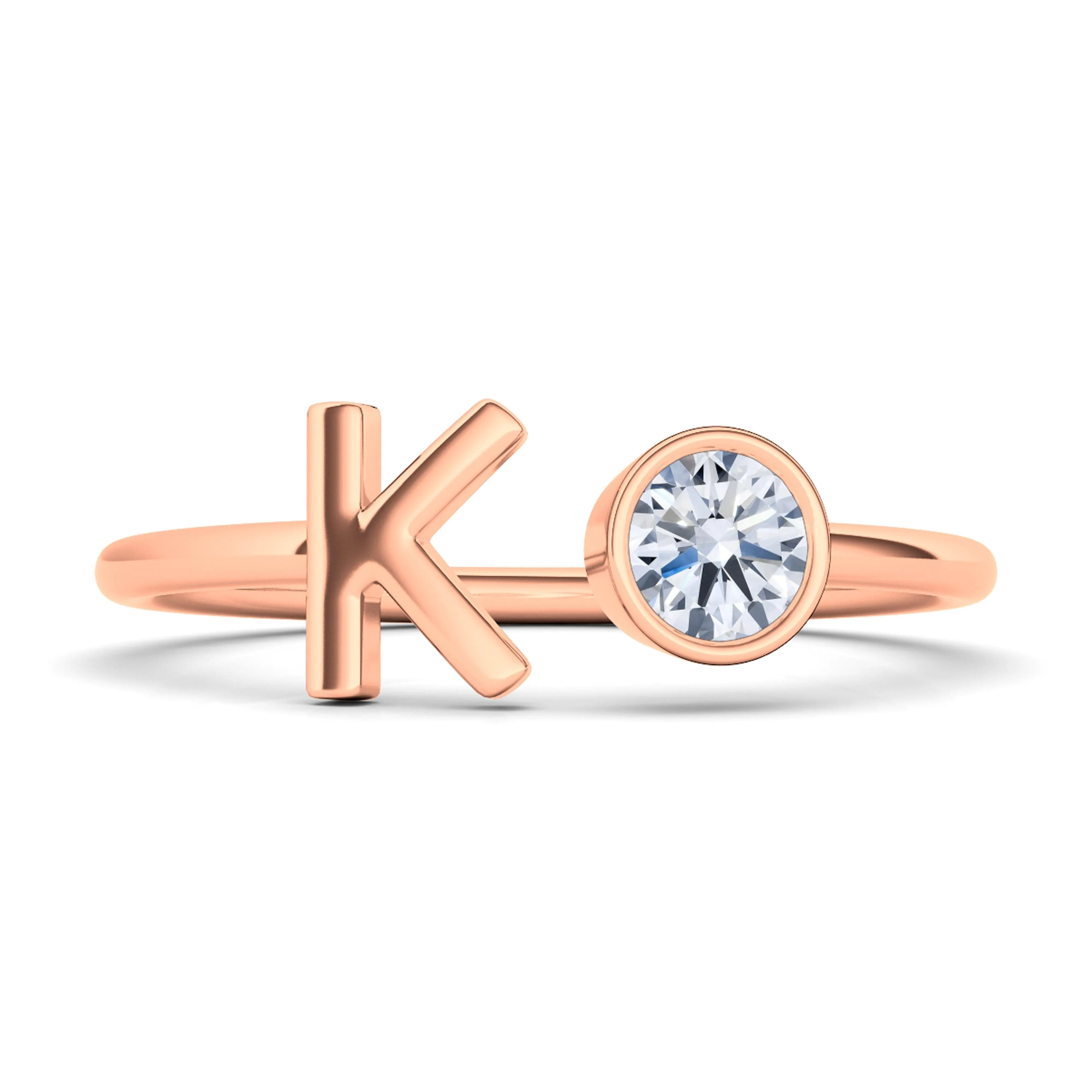 Diamond Letter Rings