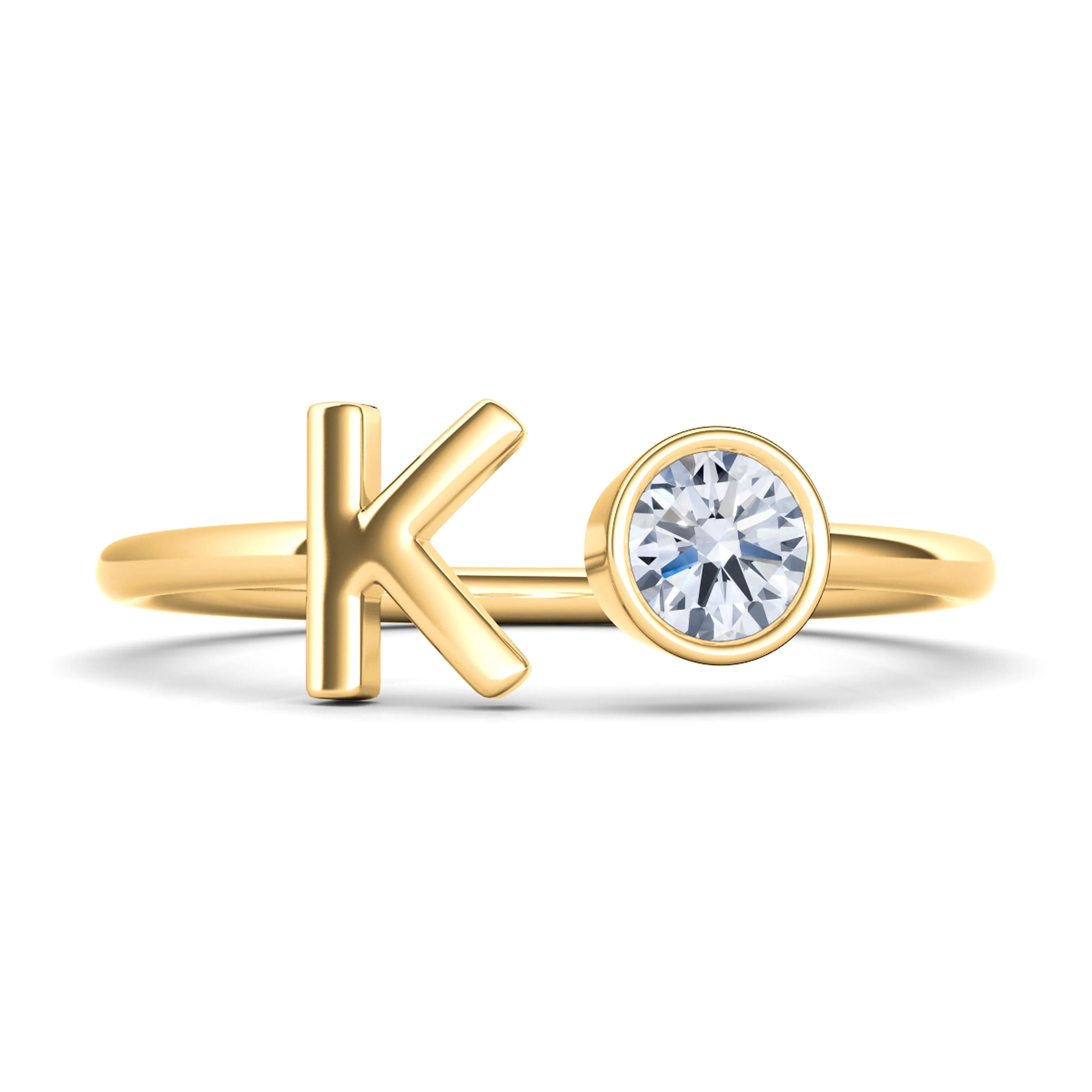 Diamond Letter Rings