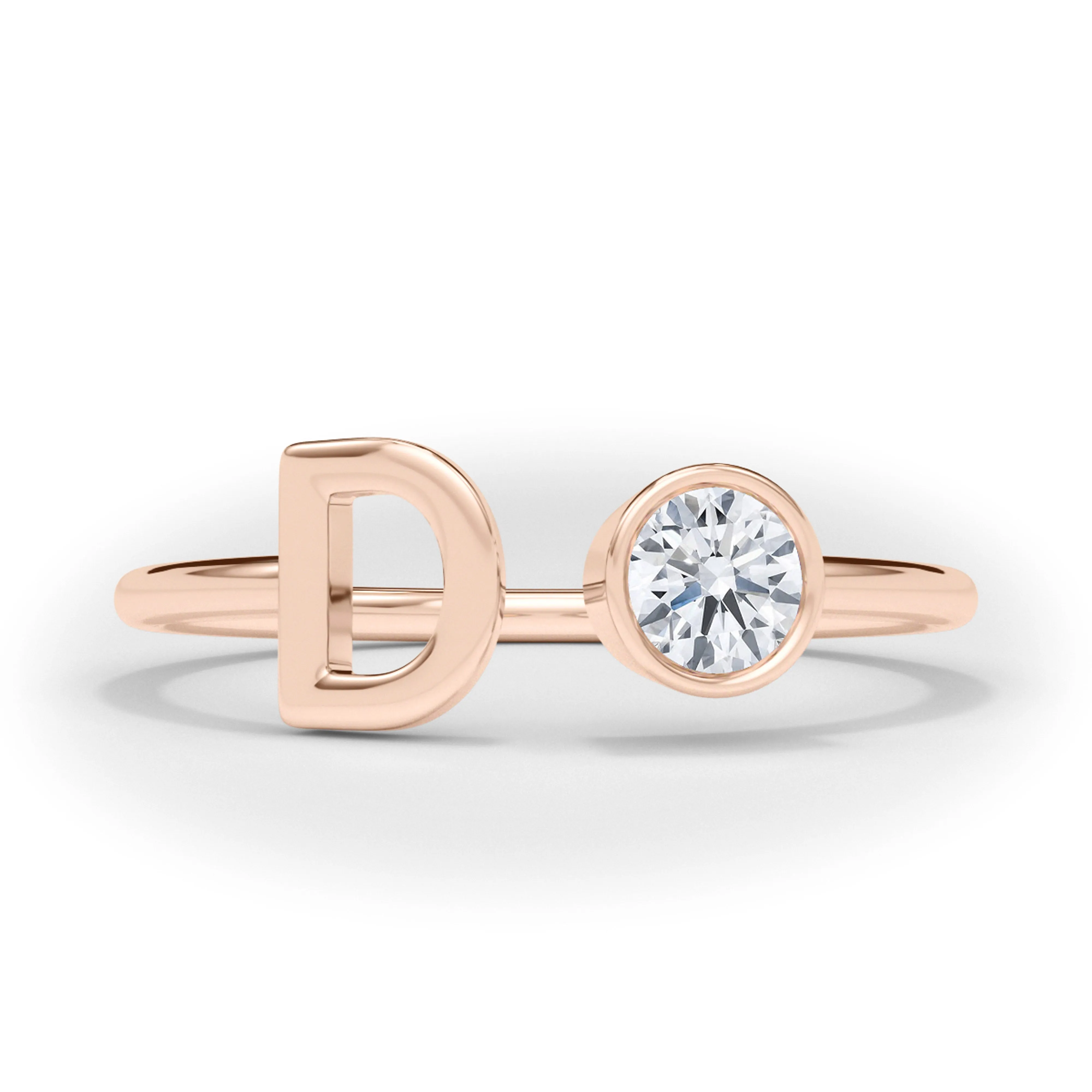 Diamond Letter Rings