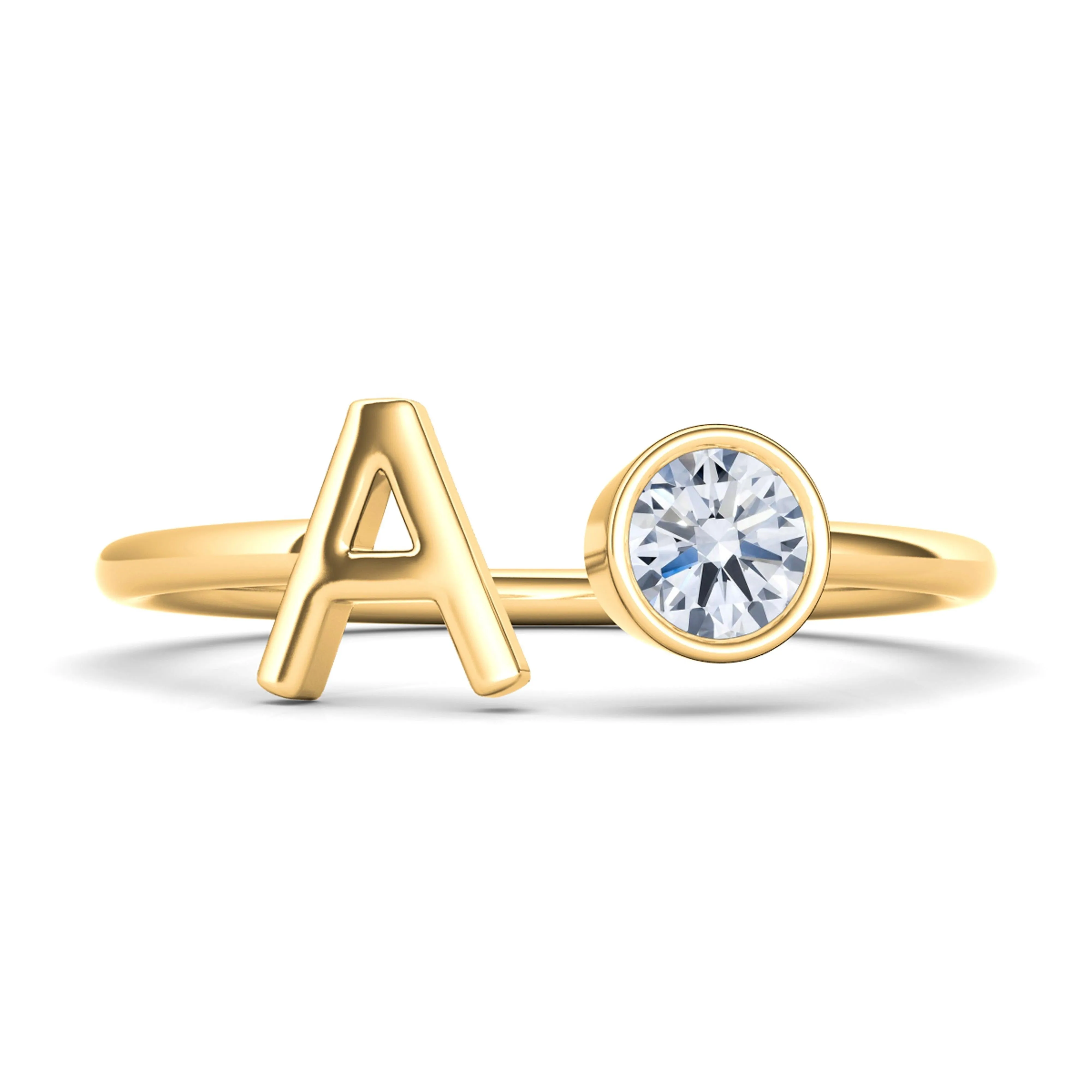 Diamond Letter Rings