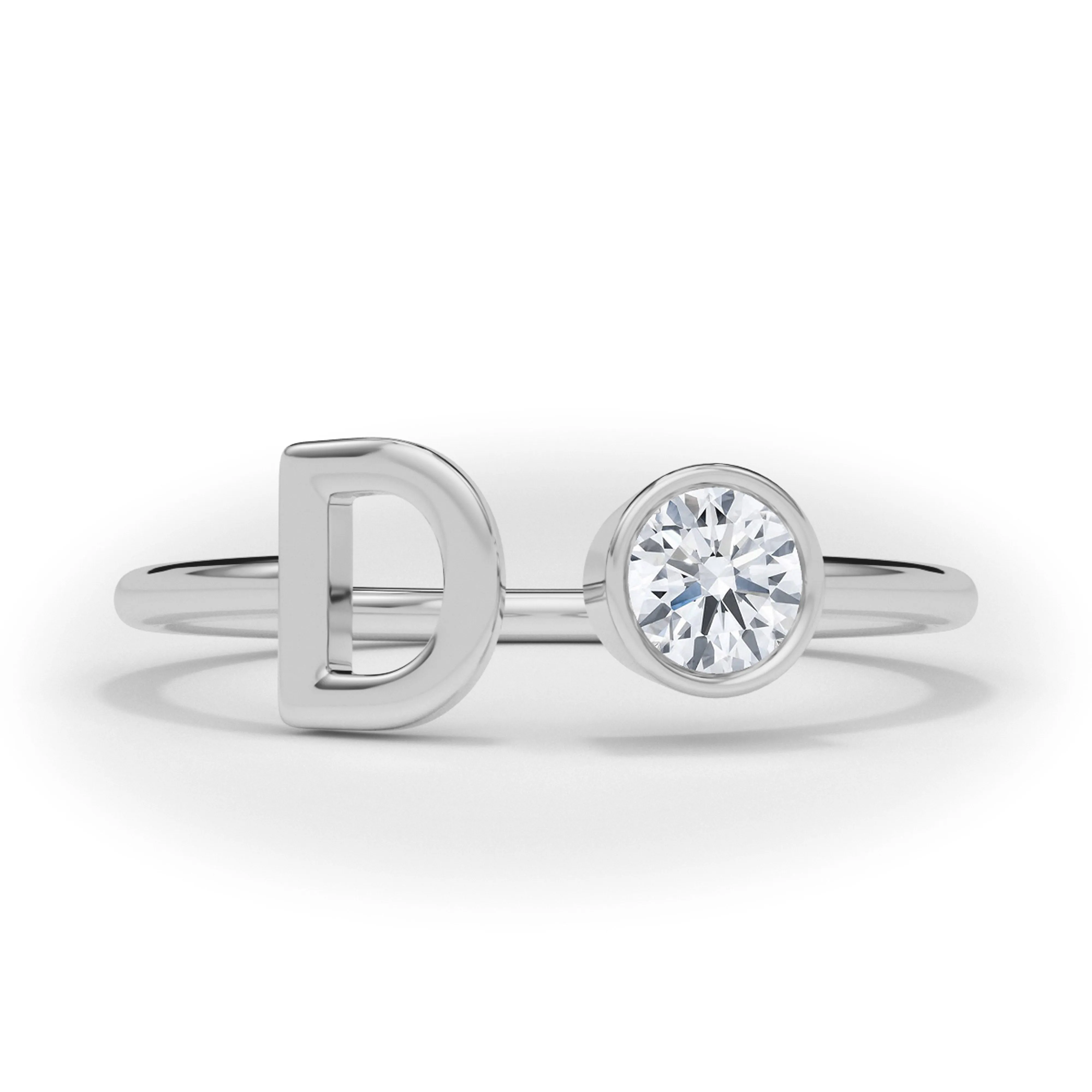 Diamond Letter Rings