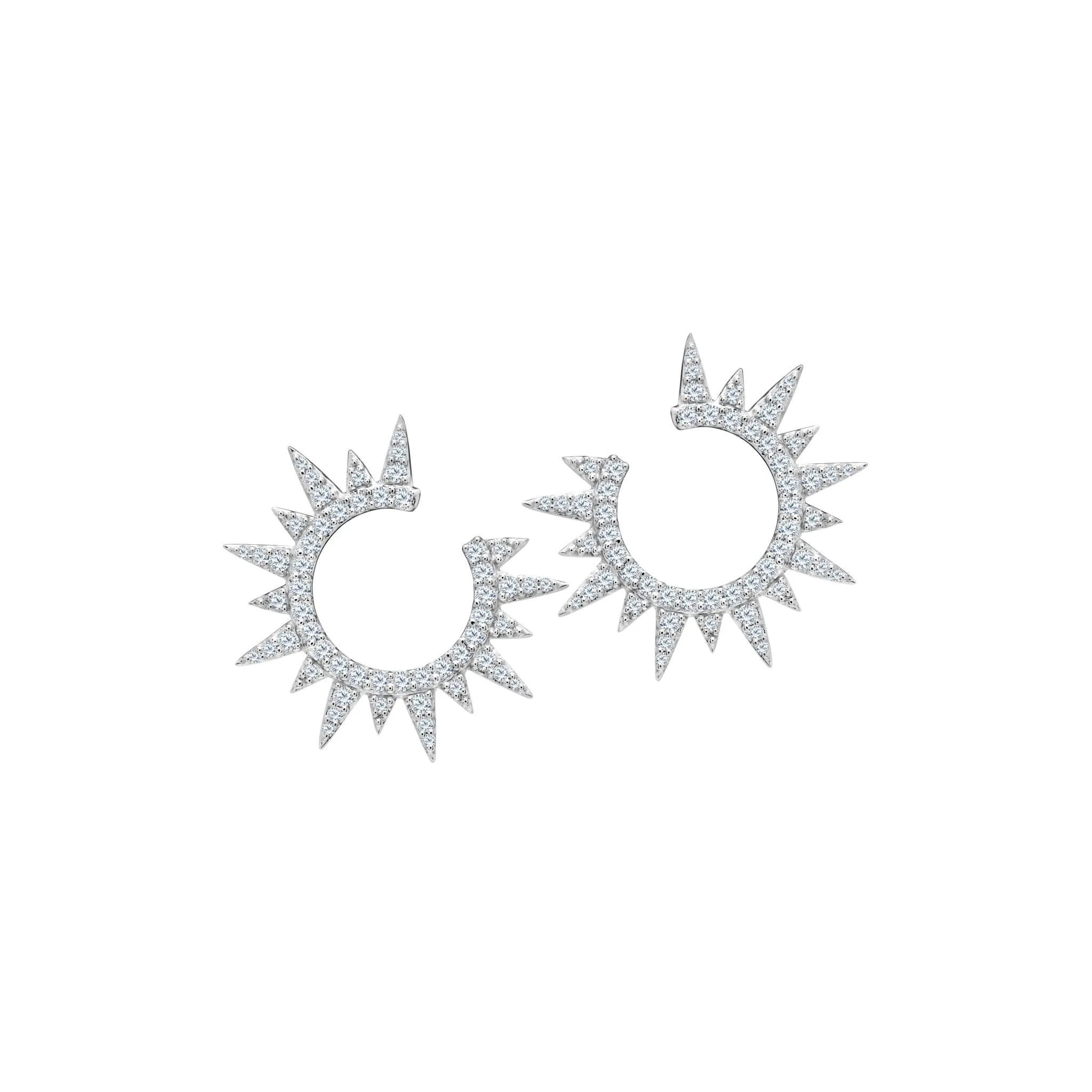 Diamond Sunburst Earrings