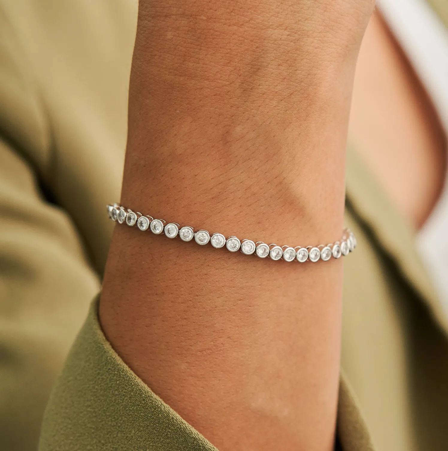 Diamond Tennis Bracelet in Silver