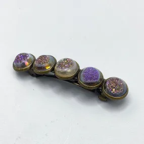 Druzy barrettes