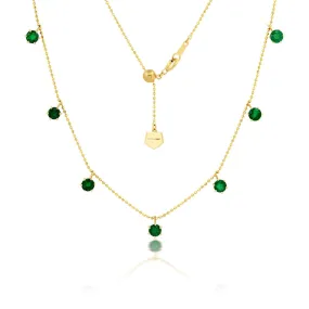 Emerald Floating Necklace 2cttw