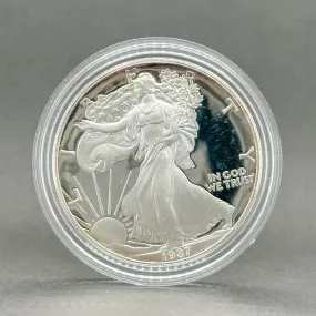 Estate 0.999 Fine Silver 1987-S American Eagle Dollar Coin