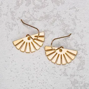 Gold Fan Earrings